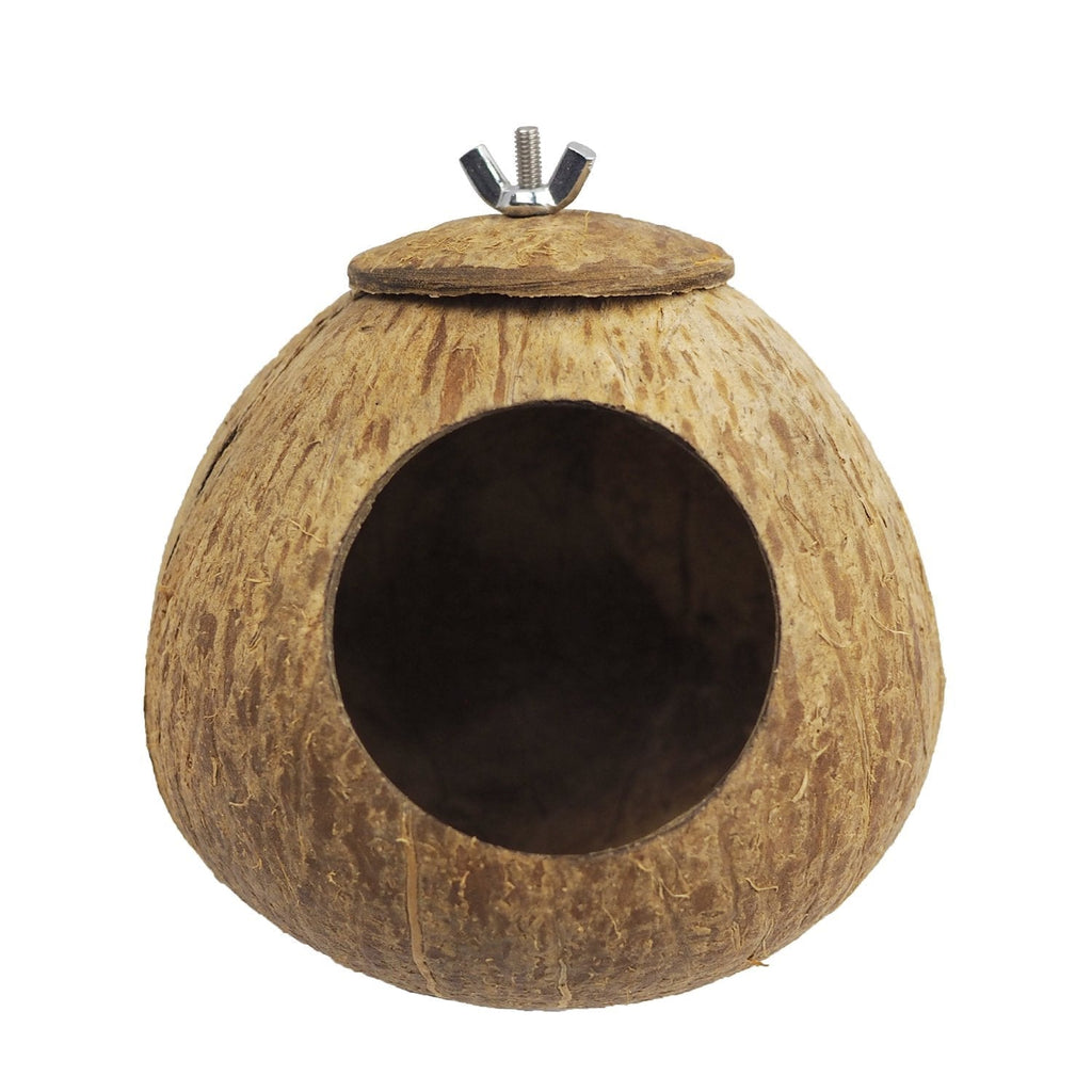 [Australia] - OMEM Coconut Shell Bird House,House for a Hamster,Bird Cage Toy,Pet Bird Supplies L 