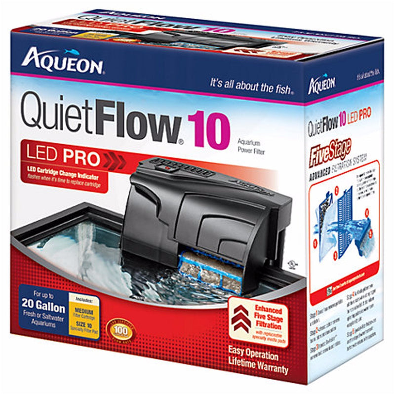 QuietFlow Aqueon 10 LED Pro Power Filter (Item #06080) - PawsPlanet Australia