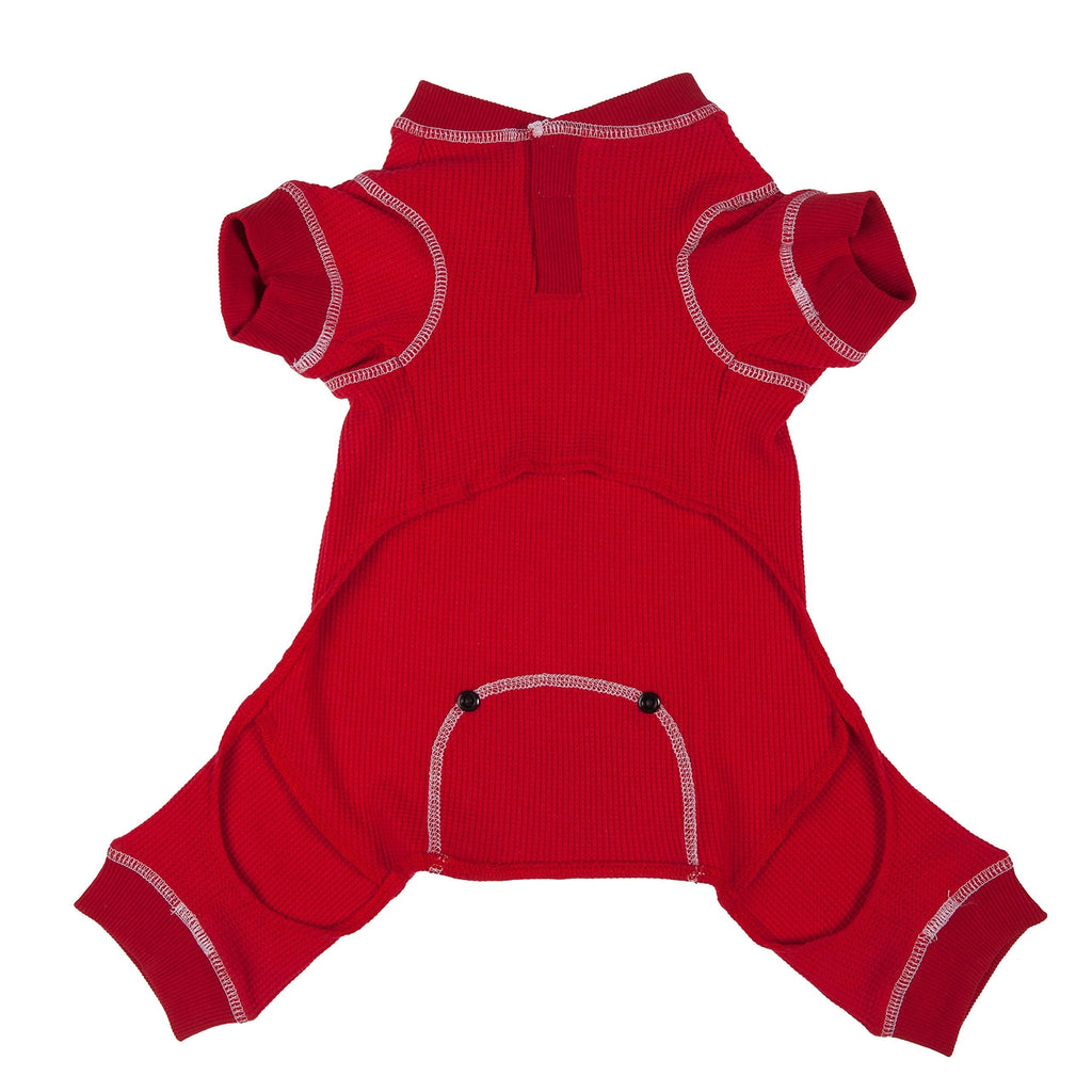 fabdog Thermal Dog PJs, Dog Pajamas Red 16" - PawsPlanet Australia