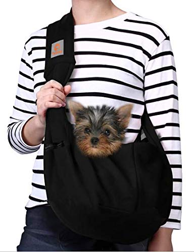 TOMKAS Dog Carrier for Small Dogs Puppy Carrier for Small Dogs Black Adjustable buckle for 3-10 lbs - PawsPlanet Australia