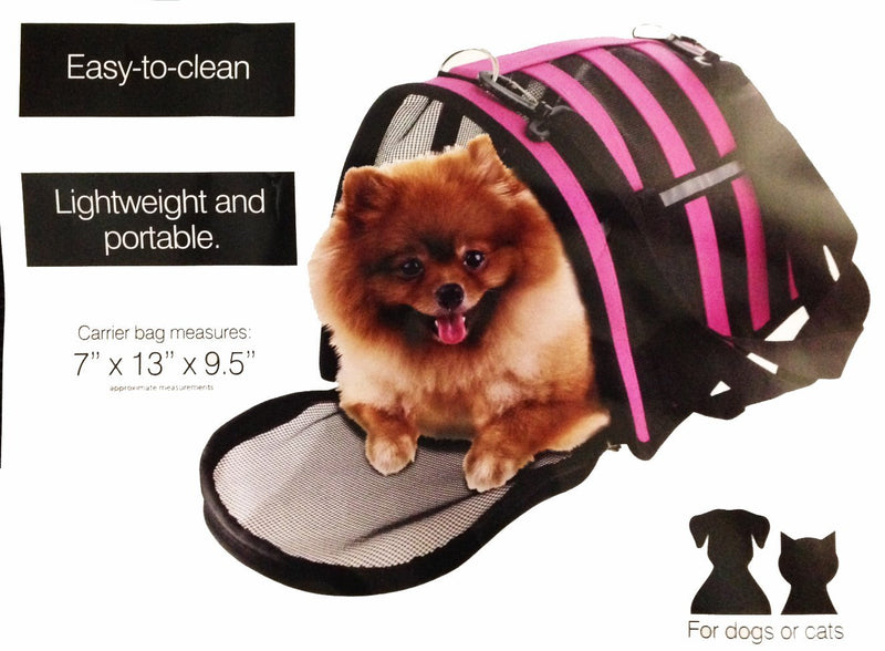 [Australia] - Kole Imports Vented Pet Carrier Bag with Reflective Stripes 