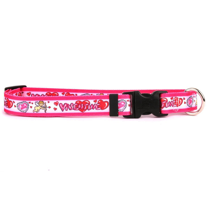 [Australia] - Yellow Dog Design Be My Valentine Dog Collar 3/4" Wide and Medium 14" - 20" x 1" Wide 