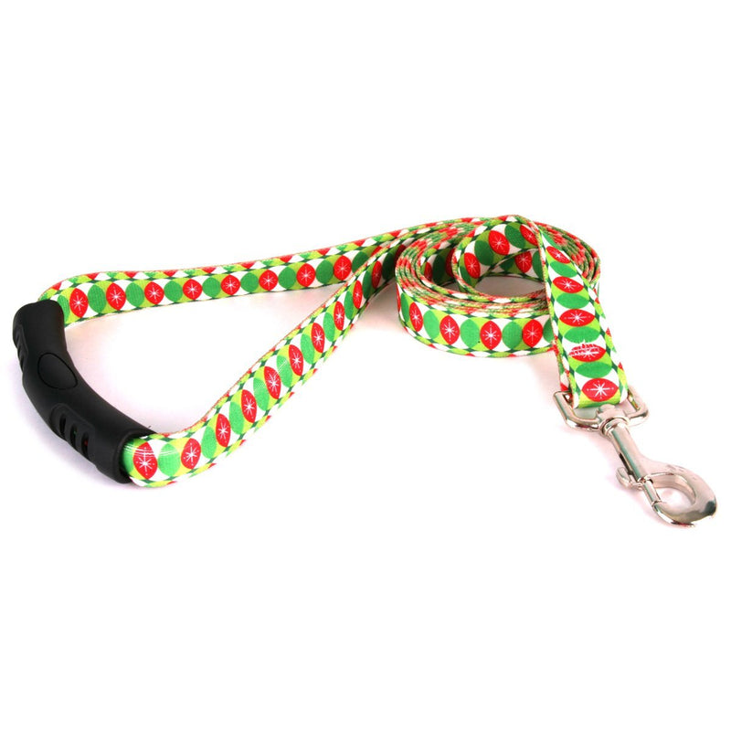 [Australia] - Yellow Dog Design Christmas Cheer EZ-Grip Dog Leash with Comfort Handle 1" x 60" (5 feet) Long 