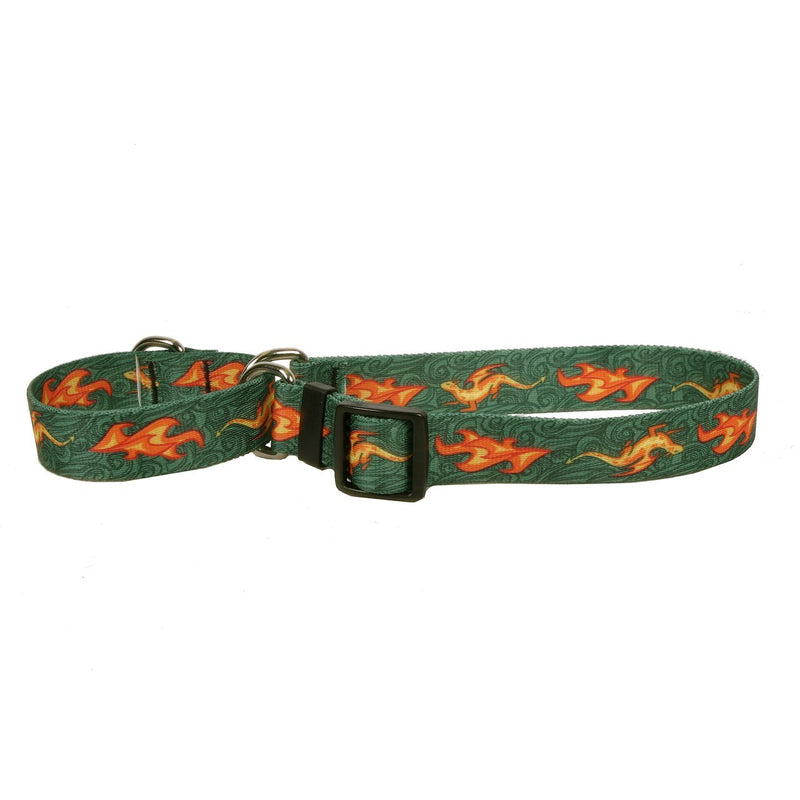 [Australia] - Yellow Dog Design Martingale Slip Collar, ECT Collection, All-Sizes Fire Breathing Dragon Small 14" 