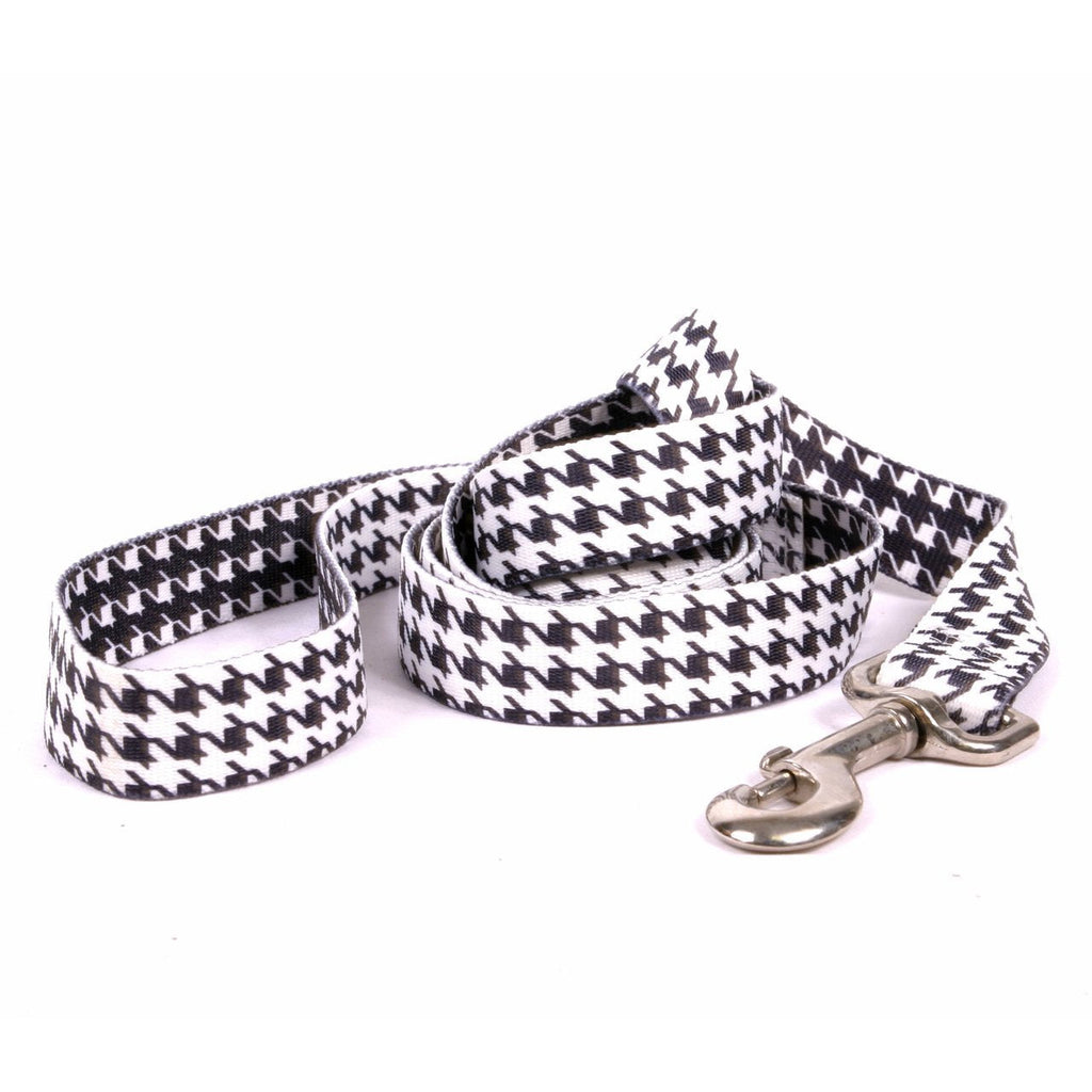 Yellow Dog Design Hounds Tooth White and Black Dog Leash 1" x 60" (5 feet) Long - PawsPlanet Australia