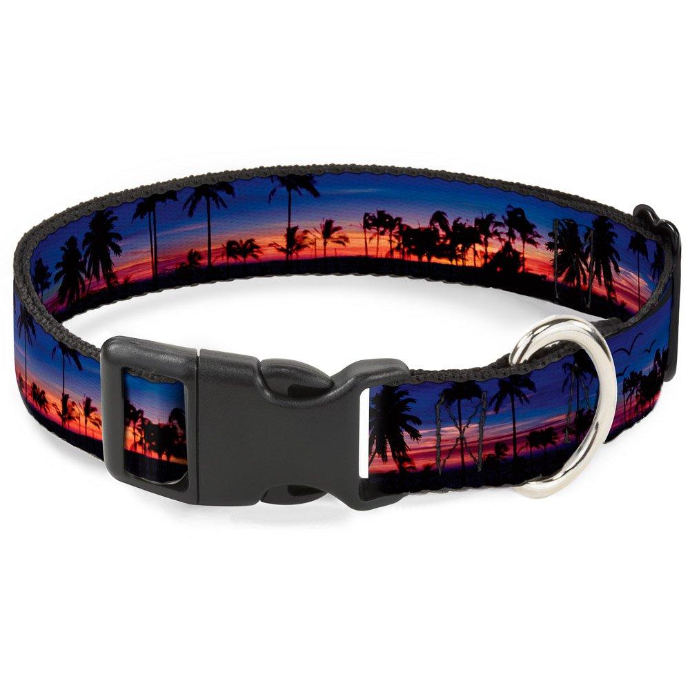 [Australia] - Buckle-Down Dog Collar Plastic Clip California Sunset Available In Adjustable Sizes For Small Medium Large Dogs 1.5" Wide - Fits 18-32" Neck - Large 