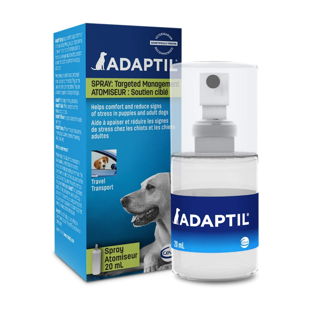 ADAPTIL Spray 20 mL – Calms & Comforts Dogs During Travel, Veterinary Visits and Stressful Events - The Original D.A.P. Dog Appeasing Pheromone Spray (20mL Spray, 1-Pack) 20ml - PawsPlanet Australia