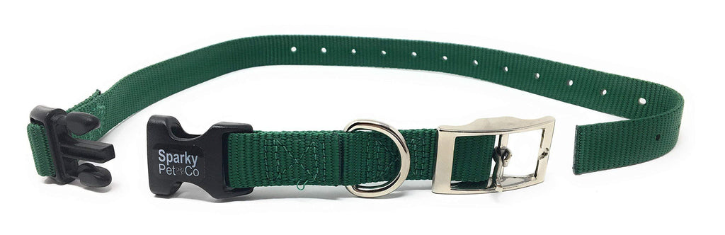 [Australia] - Sparky Pet Co - 3/4" Double Buckle Nylon Replacement Collars for All e Collar Dog Type Systems Choose from 13 Colors Green 