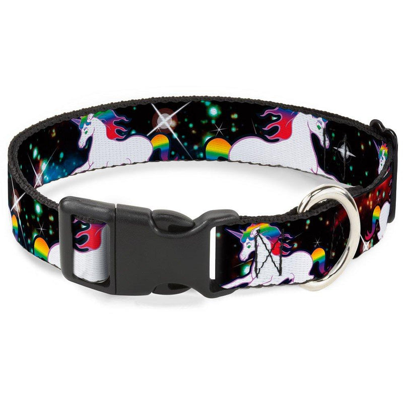 [Australia] - Buckle-Down Plastic Clip Collar - Unicorn Universe - 1" Wide - Fits 15-26" Neck - Large 