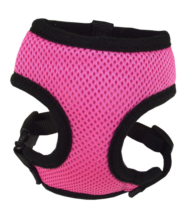 [Australia] - Hamilton Adjustable Rooster Soft Mesh Chicken Harness, Pink, 5/8" x 14"/20"/Medium 