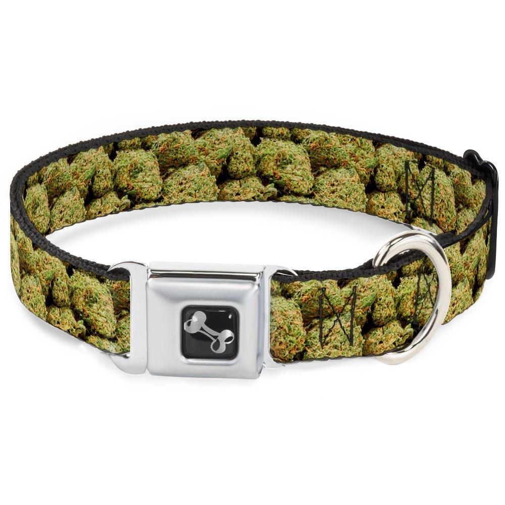 [Australia] - Dog Collar Bone - Vivid Marijuana Nugs2 Stacked - Wide-Large 18-32" 