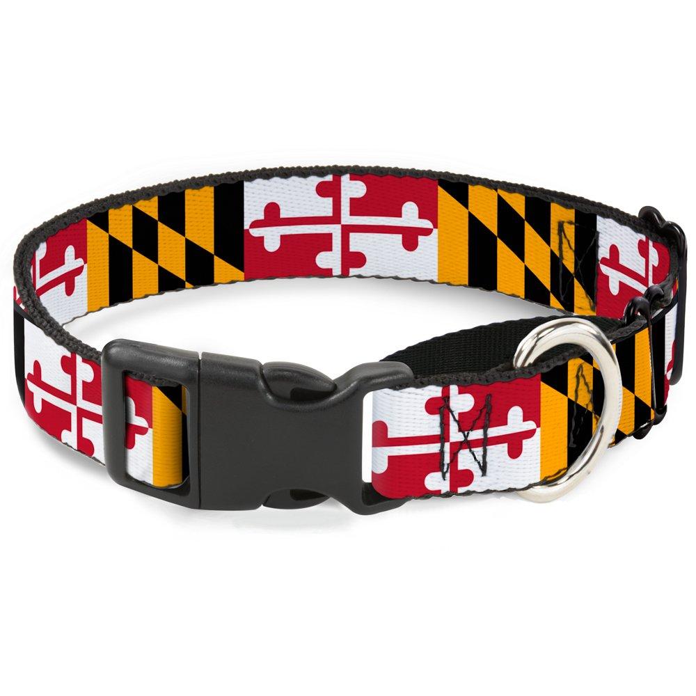 [Australia] - Buckle-Down Maryland Flags Martingale Dog Collar 1" Wide - Fits 15-26" Neck - Large Multicolor 