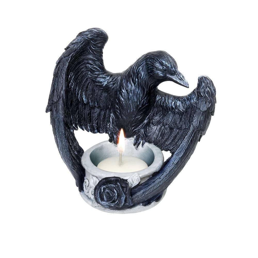 Alchemy of England The Vault Raven's T-Light Candle Holder Poe's Raven Nevermore - PawsPlanet Australia