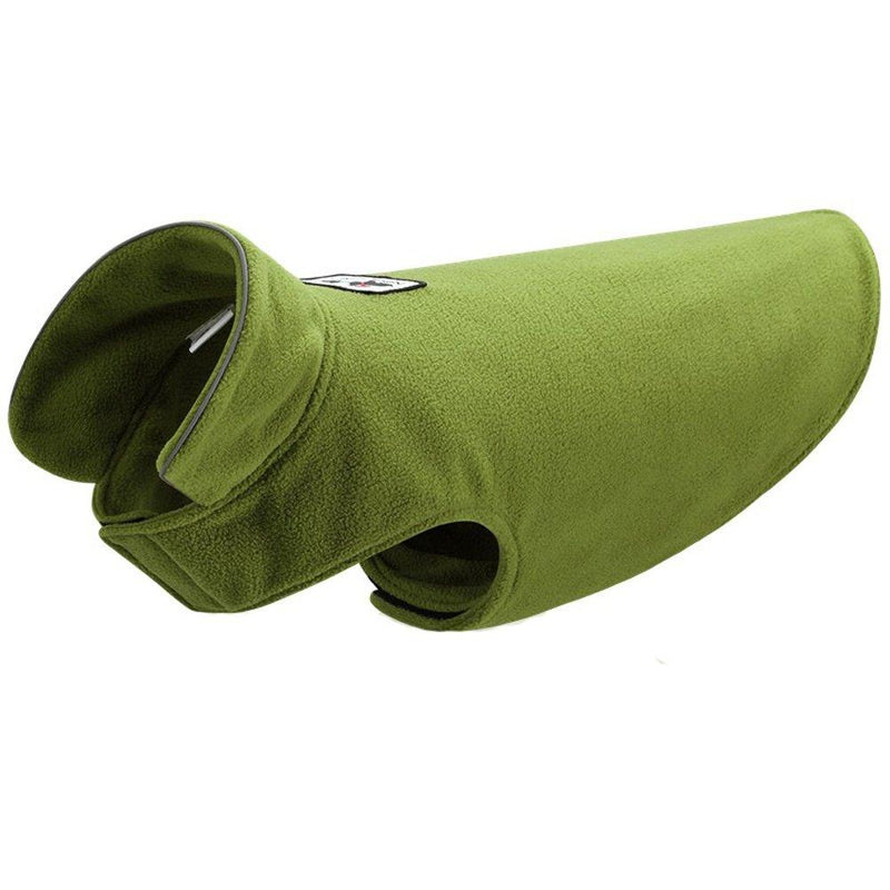 [Australia] - OCSOSO Reversible Reflective Fleece Soft Vest Winter Dog Clothes Jacket. M Green 