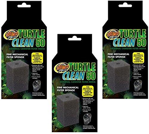 [Australia] - Zoo Med (3 Pack) Turtle Clean 50 and 70 External Canister Filters Fine Mechanical Sponges 