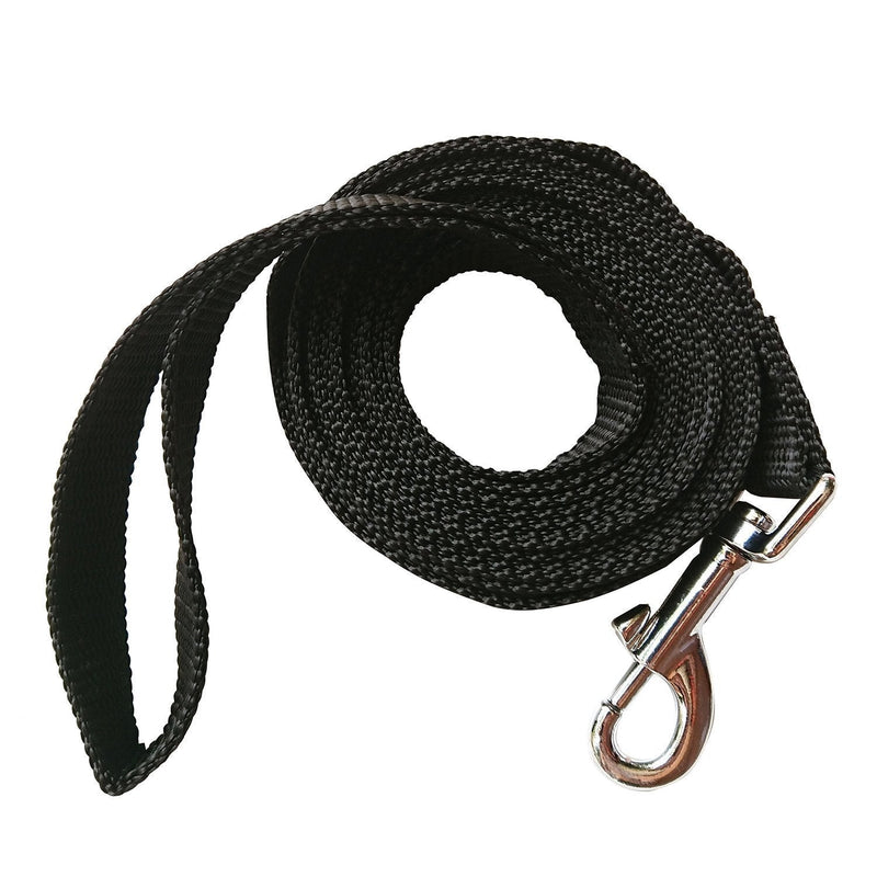 [Australia] - Hulless Dog Leash Nylon Training Leash Dog Traction Rope Dog Leashes for Small Dogs, Great for Dog Training, Play, Camping or Backyard. 10-Feet Black 