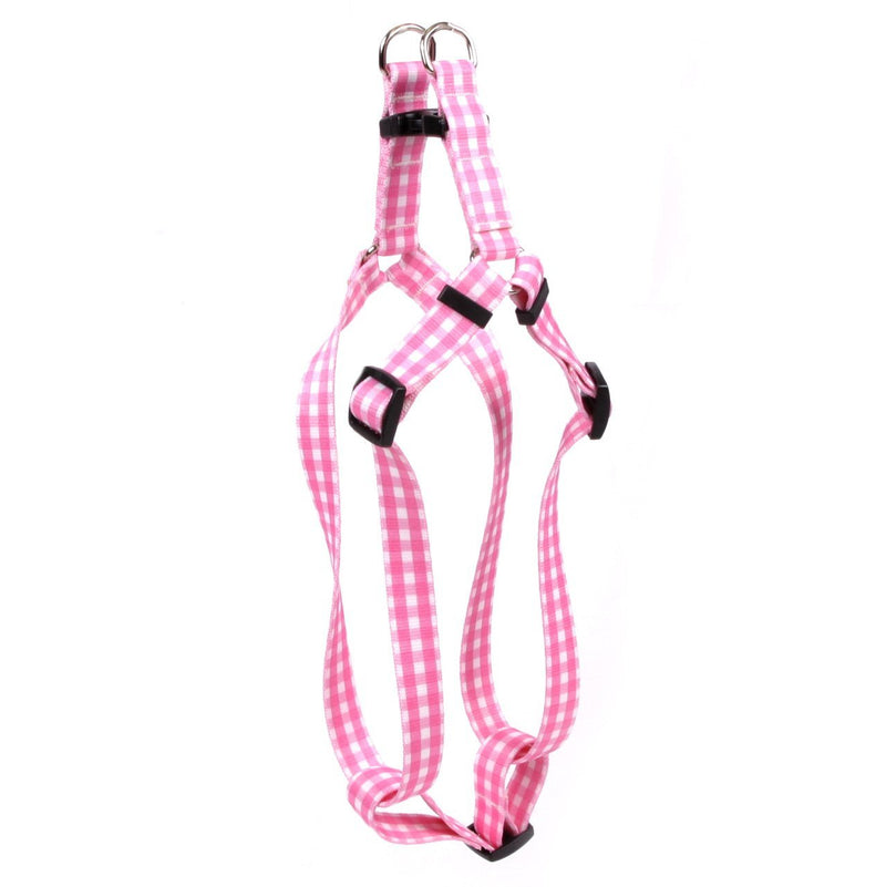 [Australia] - Yellow Dog Design Standard Step-In Harness, Gingham Collection, All-Sizes Small 9" - 15" Gingham Pink 