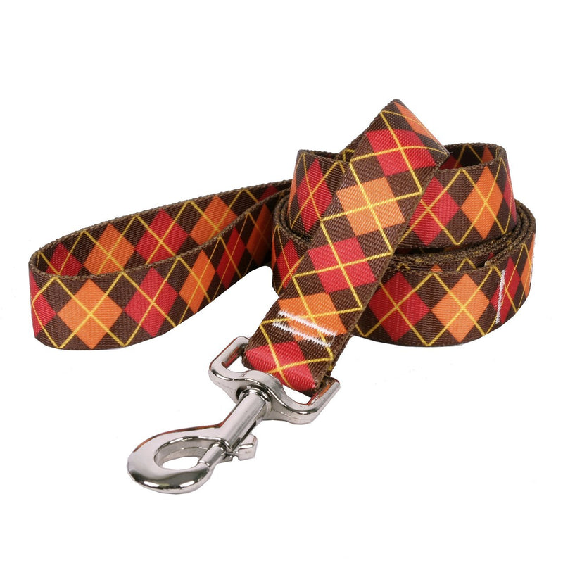 [Australia] - Yellow Dog Design Argyle Fall Dog Leash 1" x 60" (5 feet) Long 