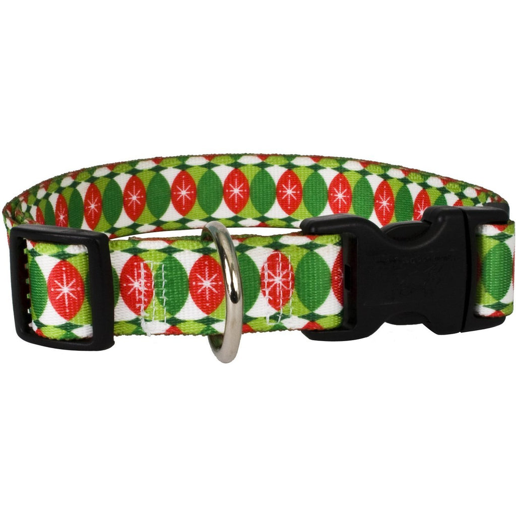[Australia] - Yellow Dog Design Christmas Cheer Dog Collar 1" Wide and Fits Neck 18 to 28", Large 