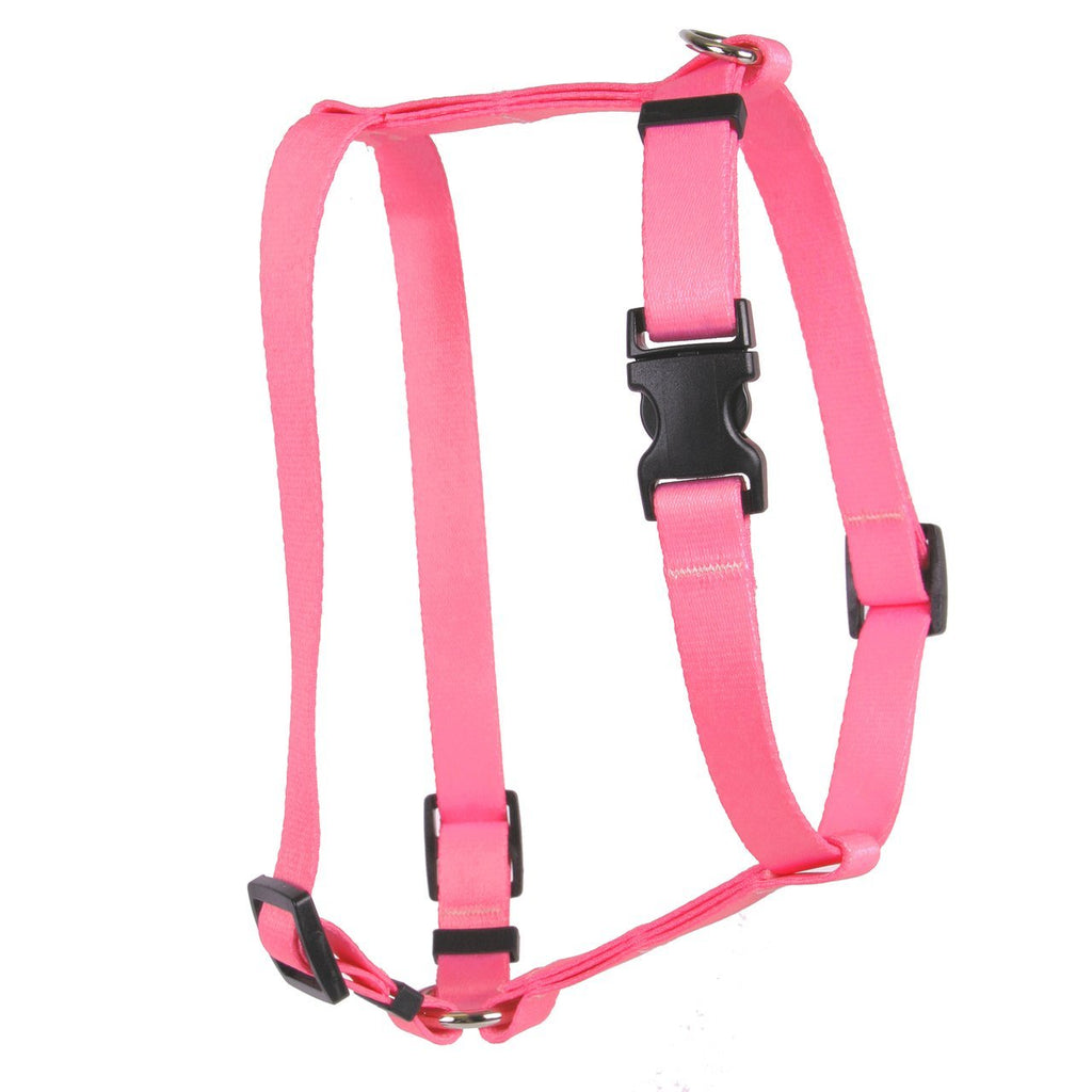 [Australia] - Yellow Dog Design Light Pink Simple Solid Roman Style H Dog Harness Small/Medium 14" - 20" 