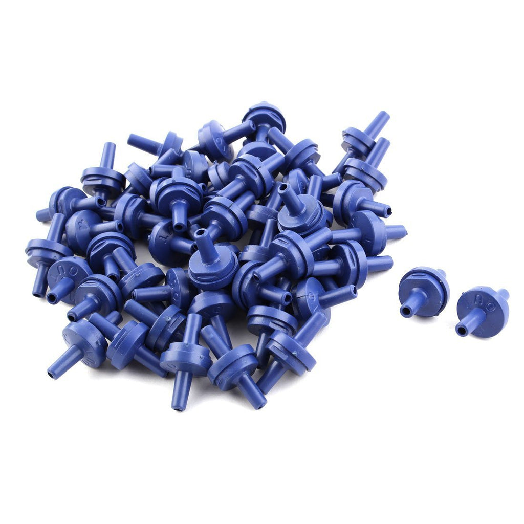 [Australia] - uxcell Plastic Aquarium Air Pump Double Head Check Valves 50 PCS Blue 