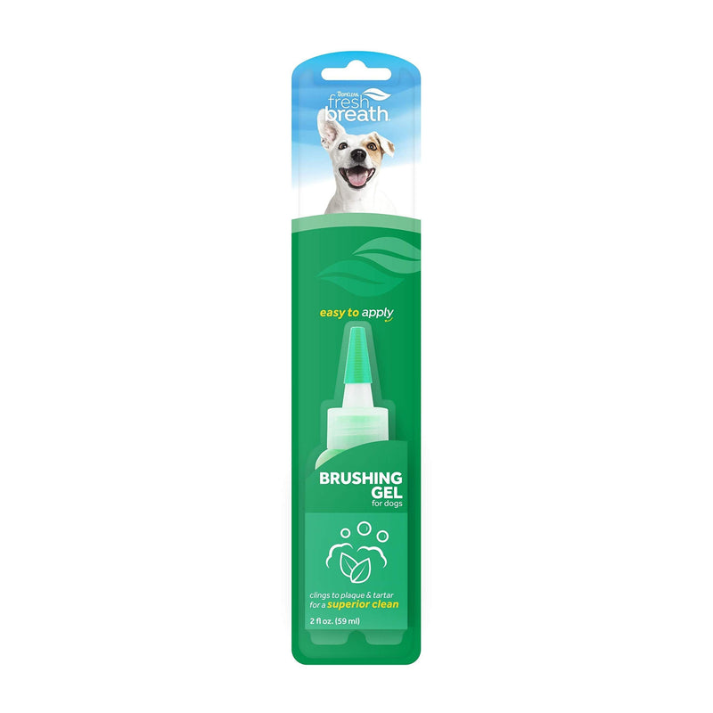 Fresh Breath by TropiClean Brushing Dental & Oral Care Gel for Dogs & Cats, 2oz, Made in USA - Removes Plaque & Tartar - PawsPlanet Australia