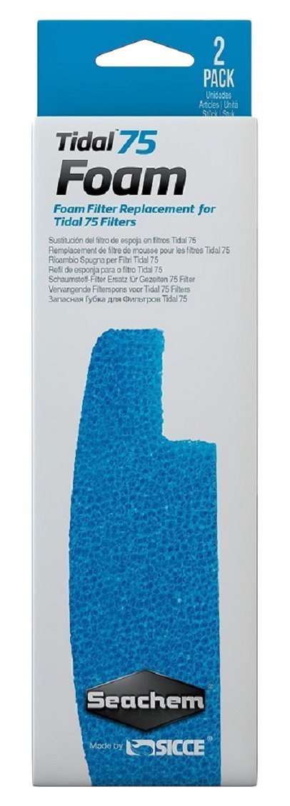 [Australia] - Seachem Foam Filter Sponge Replacement - Foam Tidal 75 Filter 2 Pack 