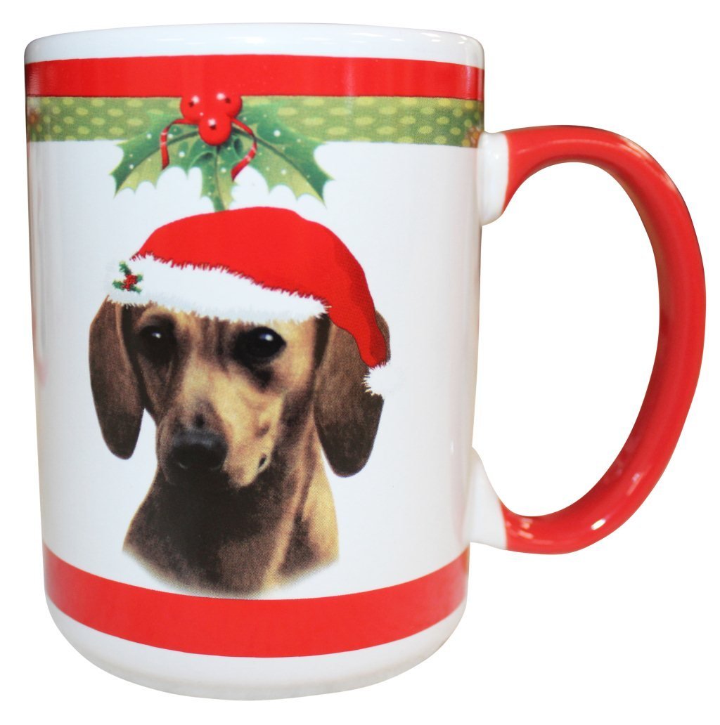 [Australia] - E&S Pets Dachshund Red Mug, 15 oz 