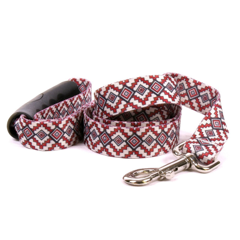 Yellow Dog Design Aztec Red Ez-Grip Dog Leash with Comfort Handle 1" x 60" (5 feet) Long - PawsPlanet Australia