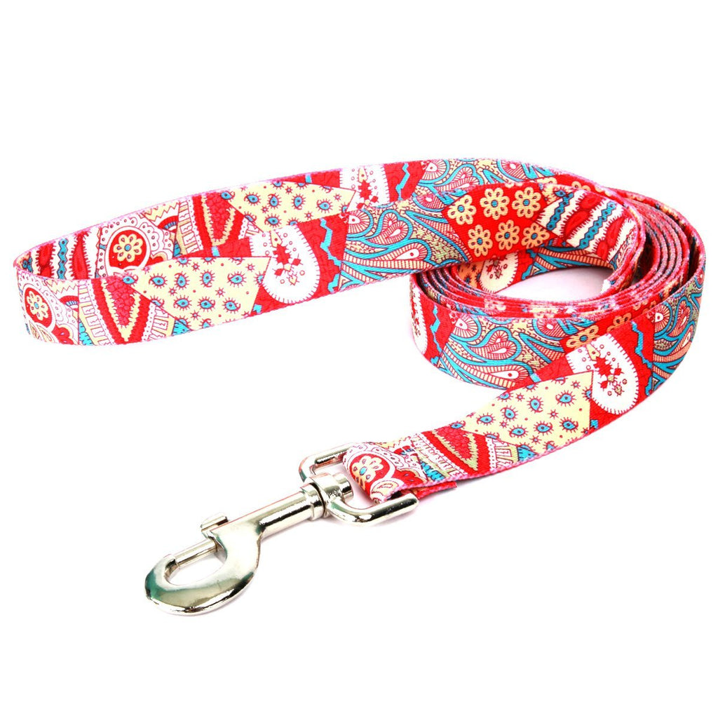 [Australia] - Yellow Dog Design Bohemian Patchwork Dog Leash 1" x 60" (5 feet) Long 