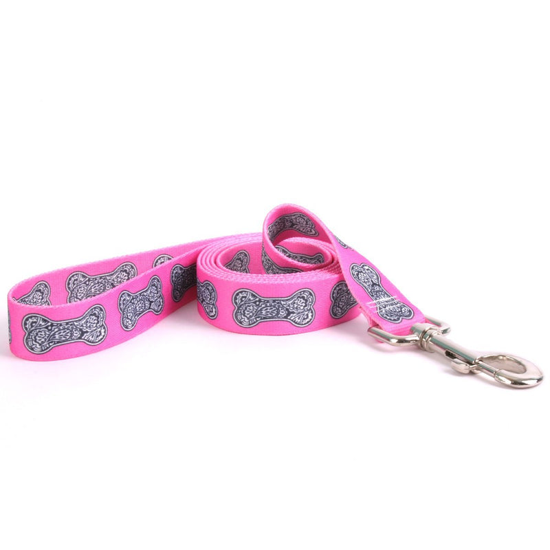 [Australia] - Yellow Dog Design Toile Dog Leash 3/8" x 60" (5 ft.) Bella Bone Pink 