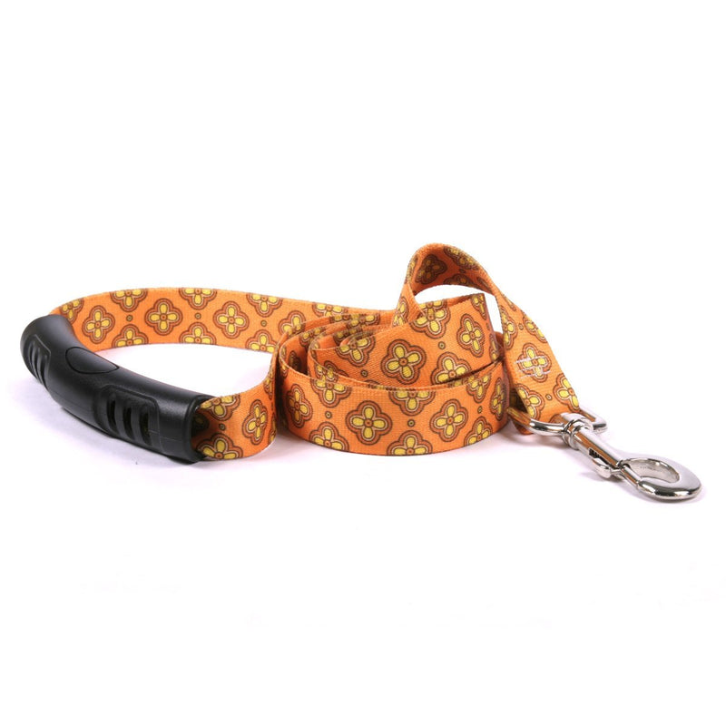 [Australia] - Yellow Dog Design Cleo Orange Ez-Grip Dog Leash with Comfort Handle 3/4" x 60" (5 feet) Long 