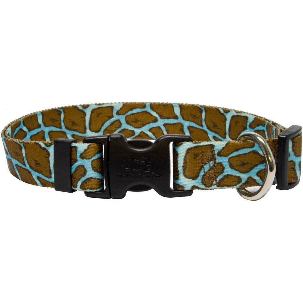 [Australia] - Yellow Dog Design Giraffe Teal Break Away Cat Collar, One Size Fits All 