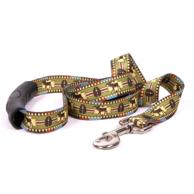 [Australia] - Yellow Dog Design Moose Lodge EZ-Grip Dog Leash with Comfort Handle 1" X 60" (5 feet) Long 