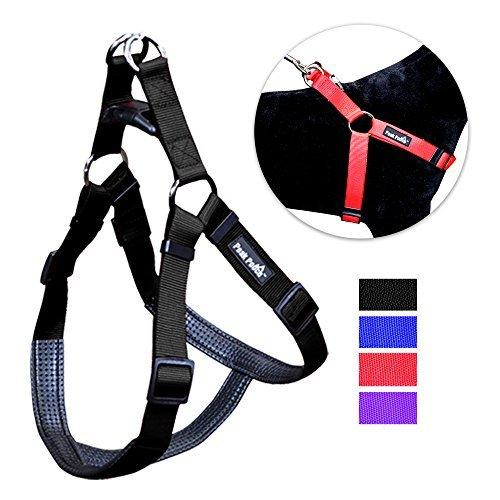 [Australia] - Peak Pooch No Pull Padded Comfort Nylon Dog Walking Harness for Small, Medium, and Large Dogs Large (26" - 32" chest) Black 