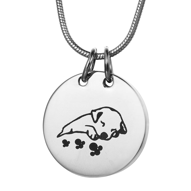 COCO Park Engraving Dog Paw Bone Pet Cremation Necklace Memorial Ashes Keepsake Urn Pendant Jewelry Love Pet 1 - PawsPlanet Australia