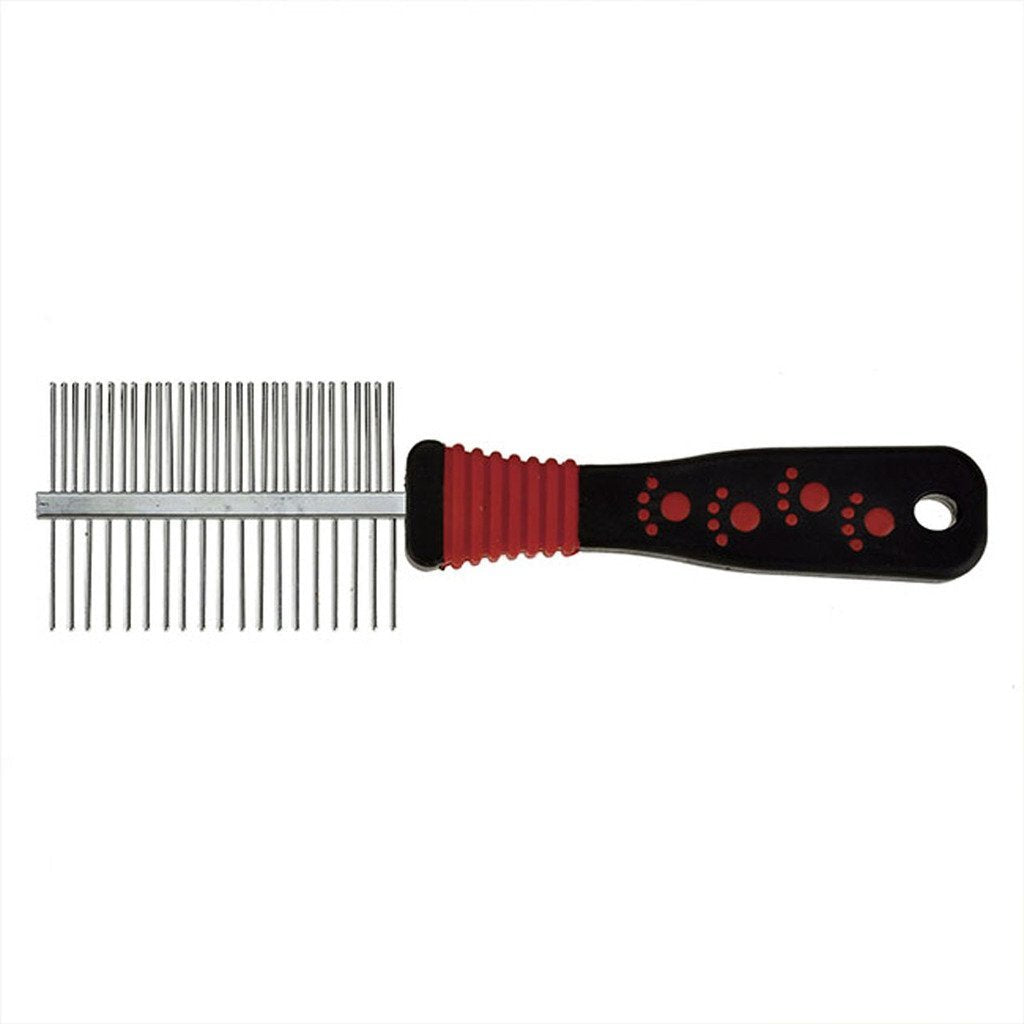 [Australia] - Mangostyle Dog Cat Hair Comb Double Sided Stainless Steel Round Teeth Anti Shedding Brush, Grooming Tool for Small Medium Large Pets Deshedding Hair Brush 