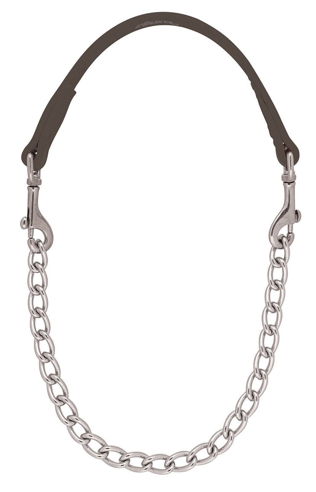 [Australia] - Weaver Leather Brahma Webb Goat Collar, Nickel Plated Chain Brown Regular 
