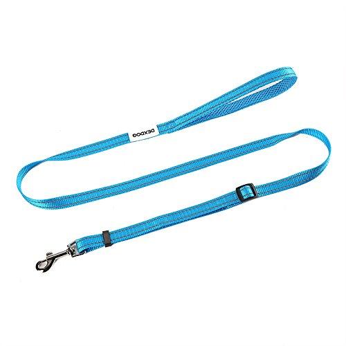 [Australia] - DEXDOG Adjustable Dog Leash Padded Strong Short Walking Leash for Dogs, Puppy Leash, Pet Leash - Puppy Supplies & Dog Accessories for Large Medium Dogs Blue, 5/8 inch width 