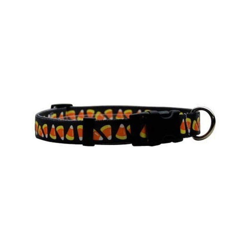 [Australia] - Candy Corn Dog Collar - Long - Made in The USA Medium 14" - 20" (1" Wide) Candy Corn 