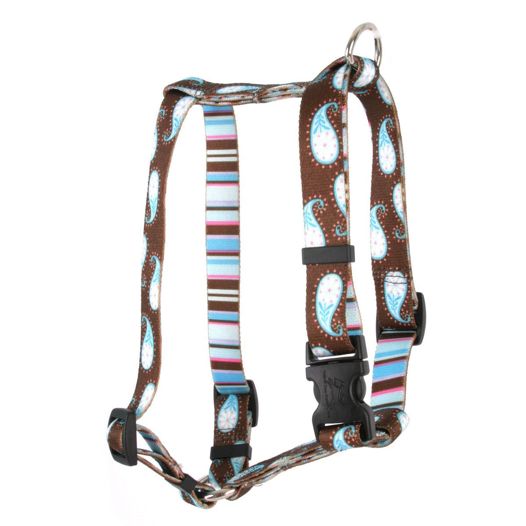 [Australia] - Yellow Dog Design Brown Paisley Roman Style H Dog Harness Extra Large 28" - 36" 