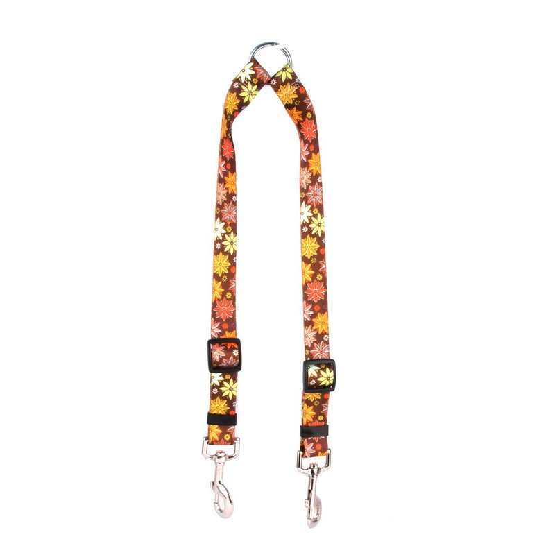 [Australia] - Yellow Dog Design Autumn Flowers Coupler Dog Leash Small 