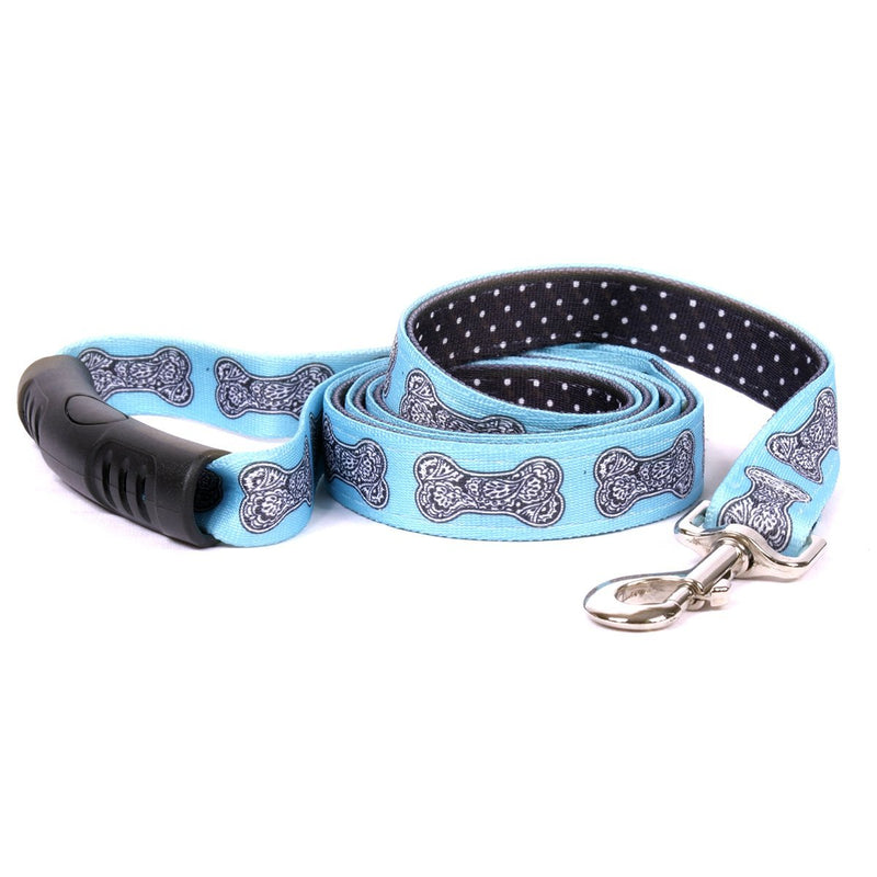 [Australia] - Yellow Dog Design Bella Bone Blue Uptown Dog Leash 3/4" x 60" (5 feet) Long 