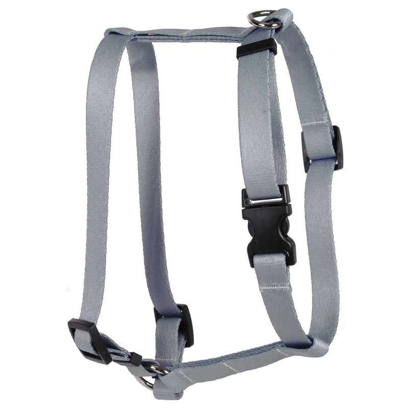 [Australia] - Yellow Dog Design Gray Simple Solid Roman Style H Dog Harness Extra Large 28" - 36" 