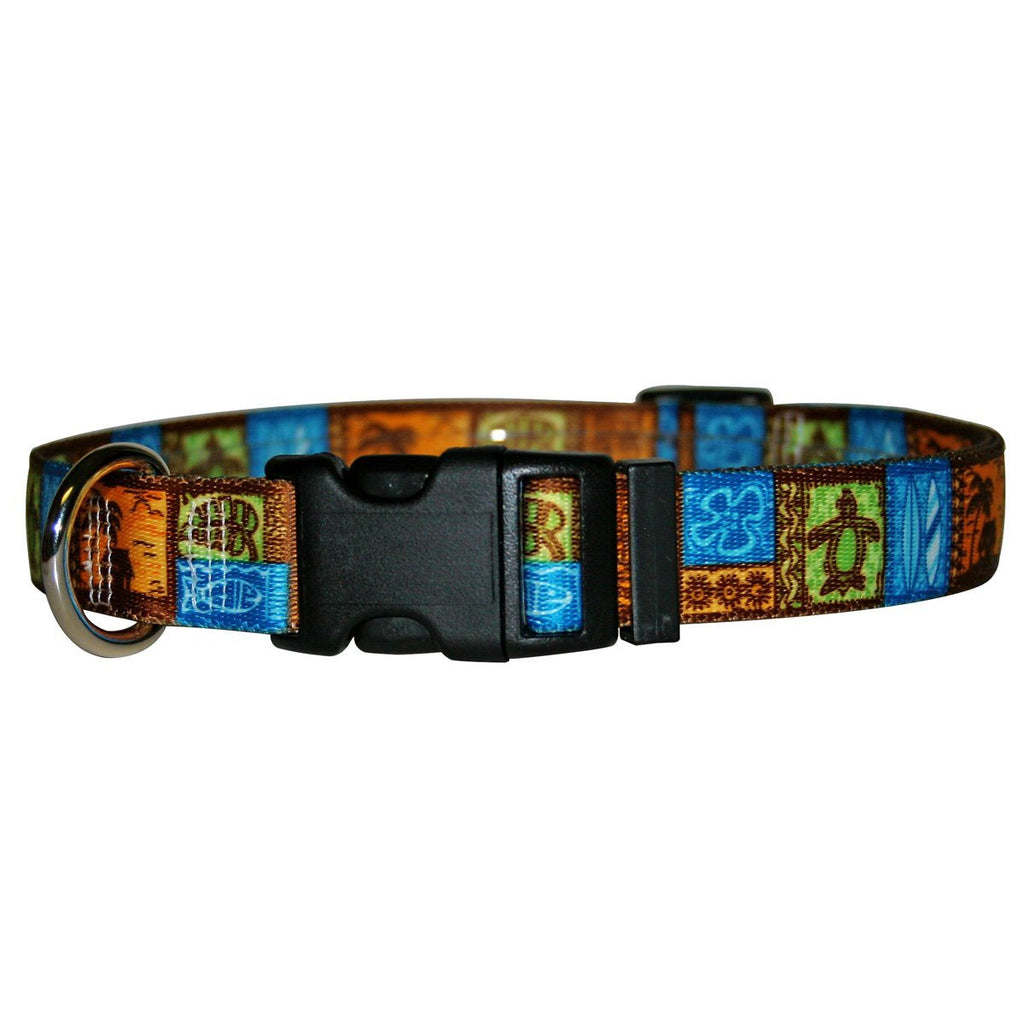 [Australia] - Yellow Dog Design Tiki Print Dog Collar Small 10" - 14" 