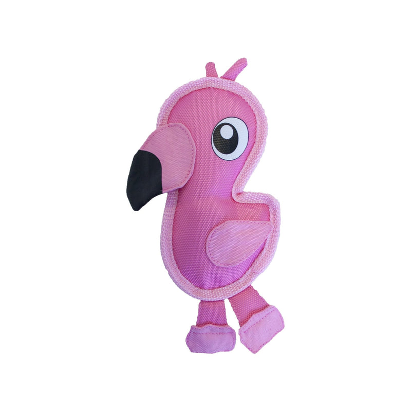 Outward Hound Fire Biterz Durable Tough Dog Toy Made with Firehose Material Small Flamingo - PawsPlanet Australia
