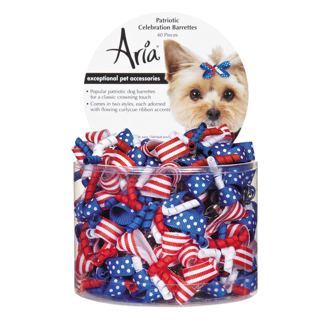 [Australia] - Aria 40 Count Patriotic Celebration Barrette Pet Hair Accessory 