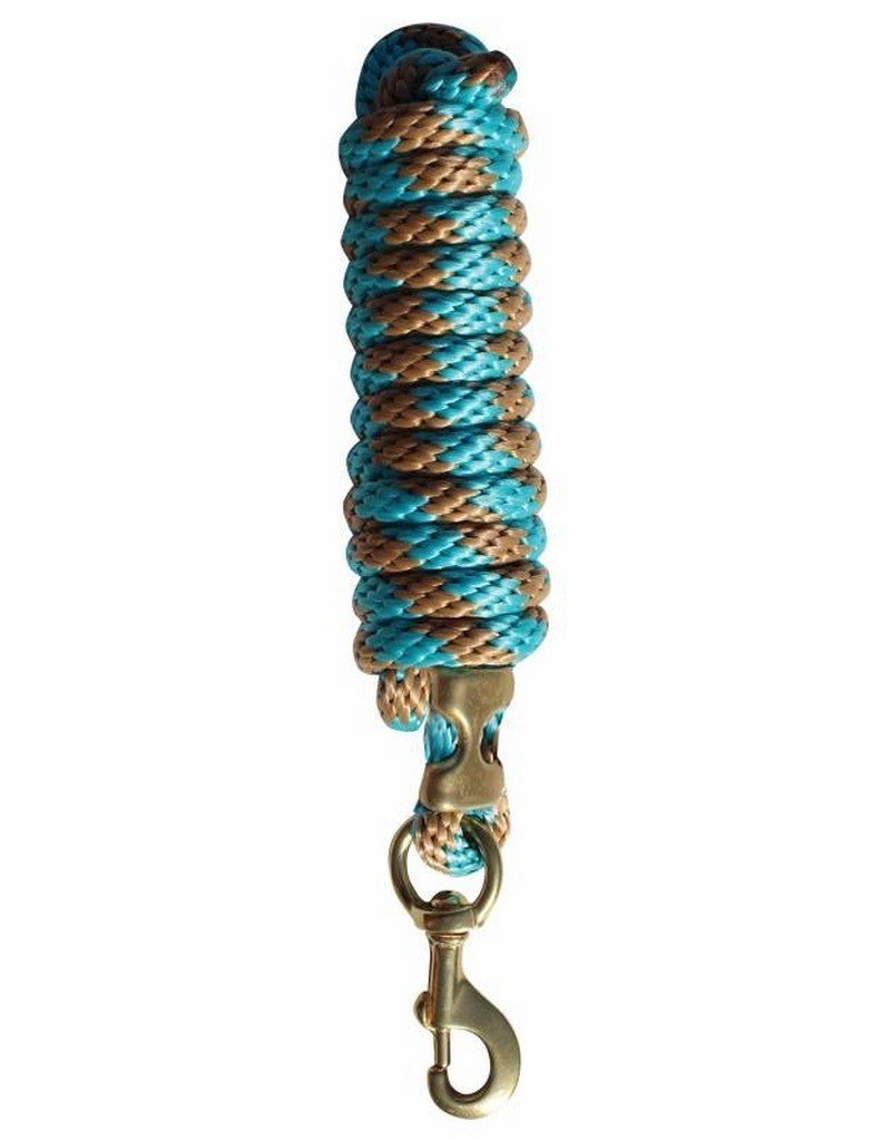 Professional`S Choice 10ft Poly Lead Rope Tan/Turquoise 10 ft - PawsPlanet Australia