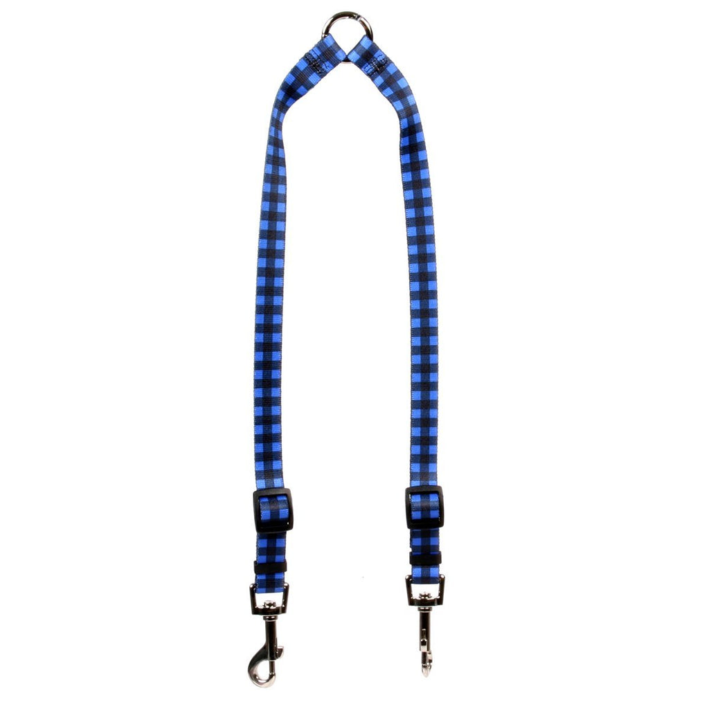 [Australia] - Yellow Dog Design Buffalo Plaid Blue Coupler Dog Leash Small 