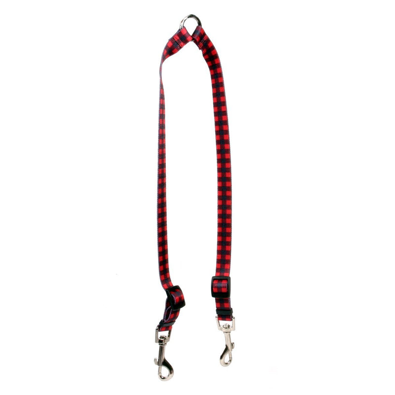 [Australia] - Yellow Dog Design Buffalo Plaid Red Coupler Dog Leash Large 